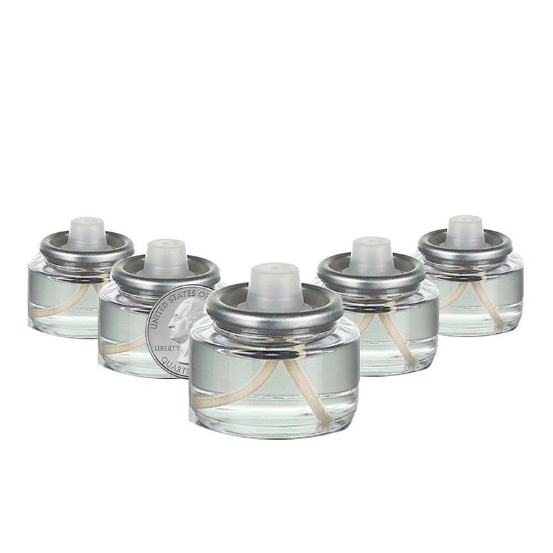 D'light Online HD8-90 Liquid Wax Disposable Clear 8 Hour Liquid Tealight Fuel Cell Oil Candle Cartridge Disposable Liquid Paraffin Smokeless Odorless | Clear Fuel Oil Shabbos Candles - Set of 90 - Image 4